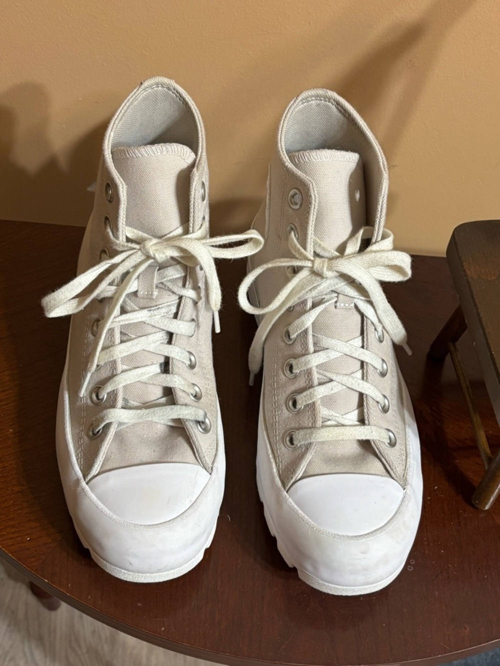 Converse Neutral High-Top Canvas Sneakers - Cream/Off-White